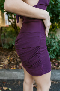 Amara Halter Ruched Mini Dress