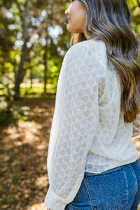 Rainne Long Sleeve Blouse W/ Neck Bow Tie