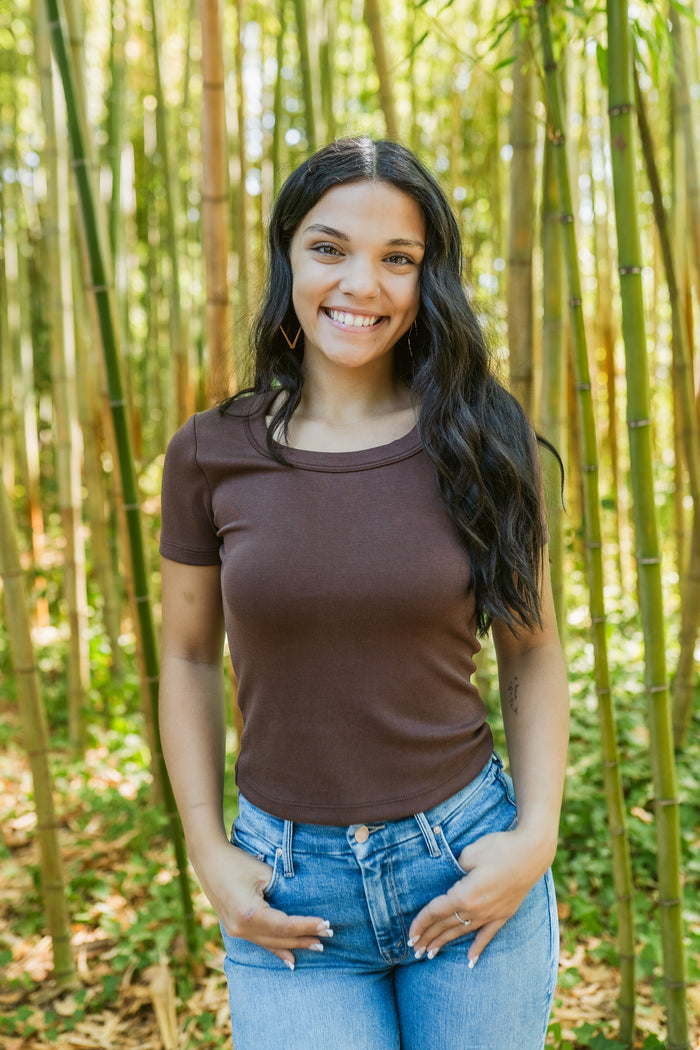 Super Soft Scoop Neck Short Sleeve Top