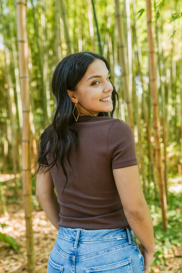 Super Soft Scoop Neck Short Sleeve Top