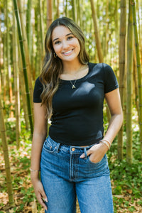 Super Soft Scoop Neck Short Sleeve Top