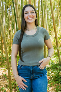 Super Soft Scoop Neck Short Sleeve Top