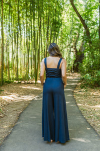 Sunset Stroll Wide Leg Smocked Bodice Jumpsuit
