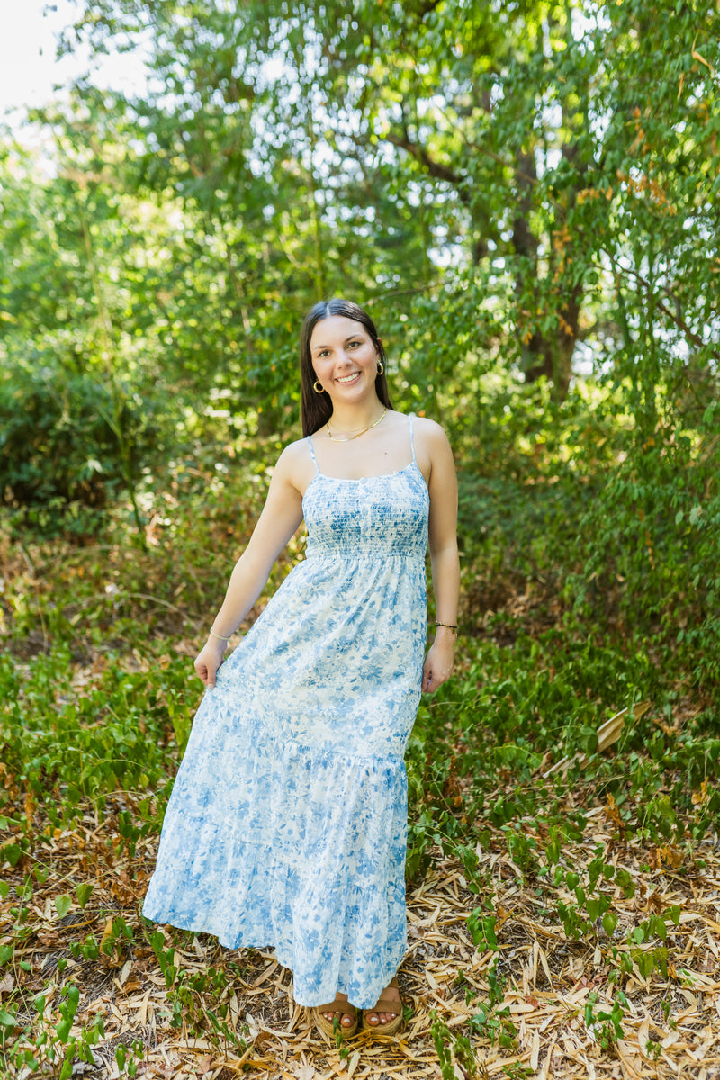 My Baby Blue Tiered Maxi Dress Light Blue/White / Medium My Baby Blue Tiered Maxi Dress Light Blue/White / Medium