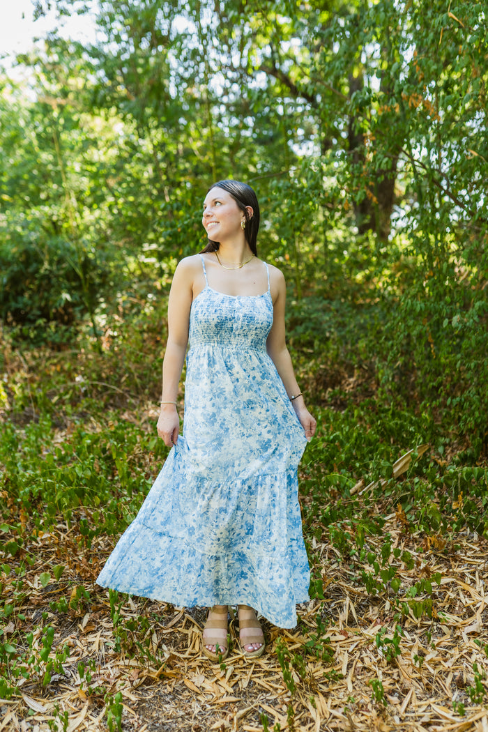 My Baby Blue Tiered Maxi Dress