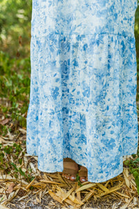 My Baby Blue Tiered Maxi Dress