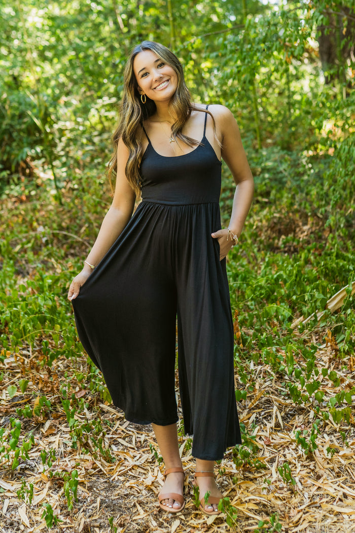 Spaghetti Strap Flare Fit Jumpsuit