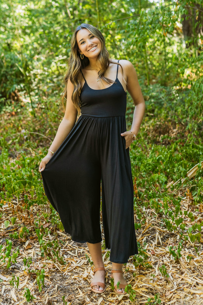 Spaghetti Strap Flare Fit Jumpsuit