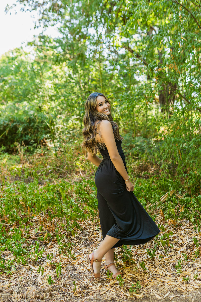 Spaghetti Strap Flare Fit Jumpsuit