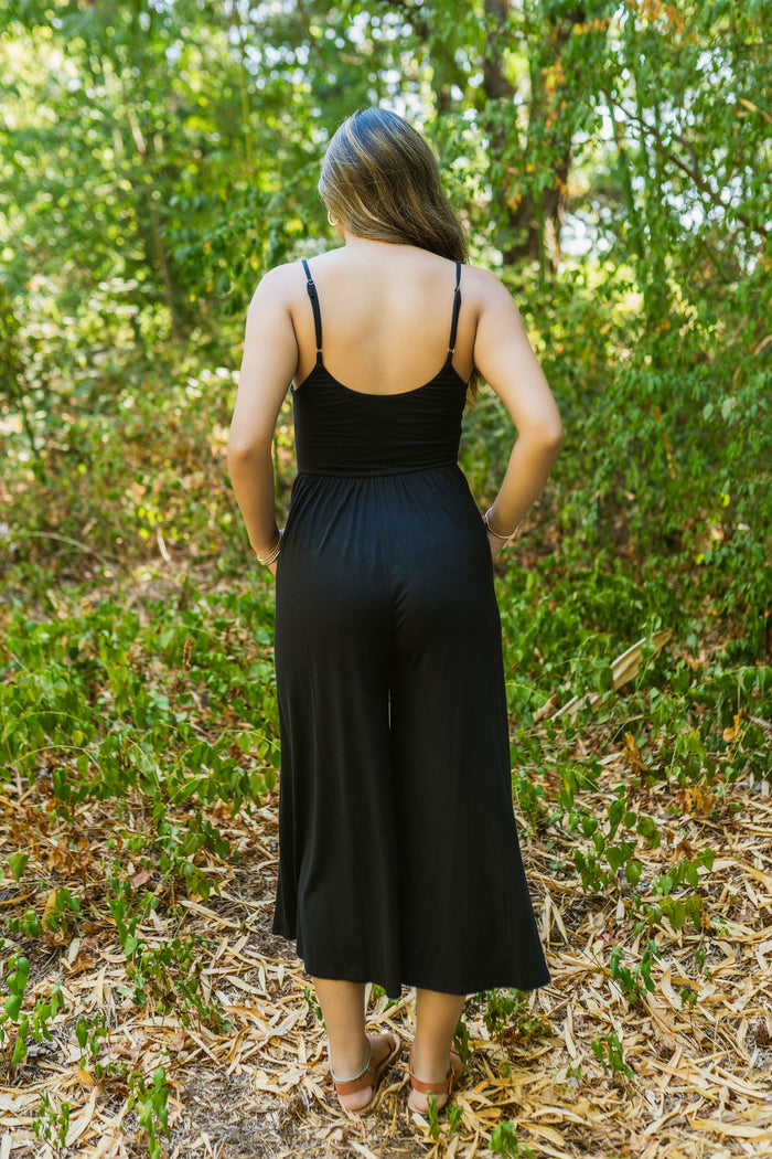 Spaghetti Strap Flare Fit Jumpsuit