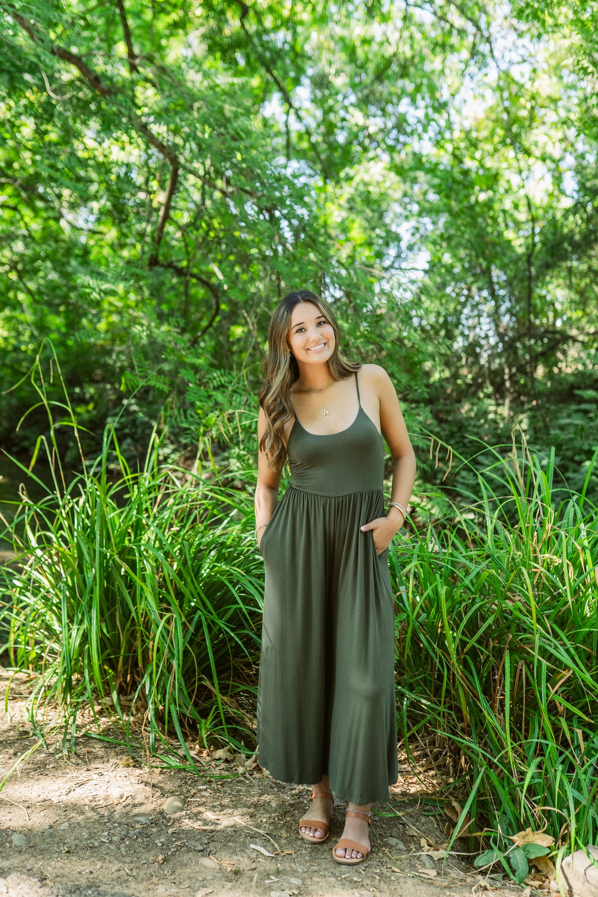 Spaghetti Strap Flare Fit Jumpsuit