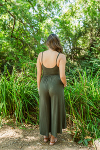 Spaghetti Strap Flare Fit Jumpsuit