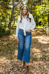 Rainne Long Sleeve Blouse W/ Neck Bow Tie