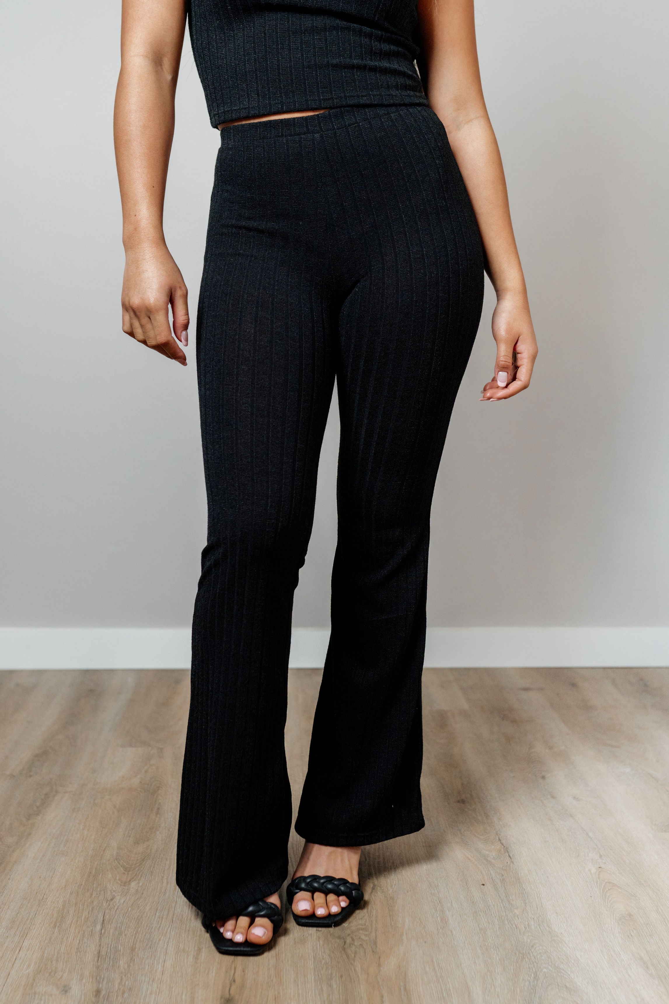 Ribbed flare best sale lounge pants