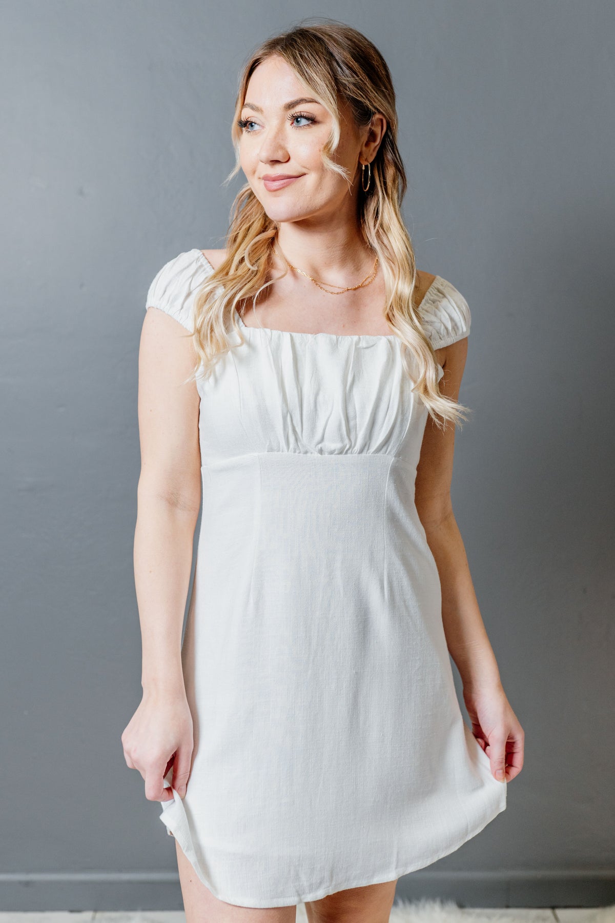 linen cap sleeve dress Yellow Midi Dress - Sadie Cap Sleeve Linen - Size 0 to 12