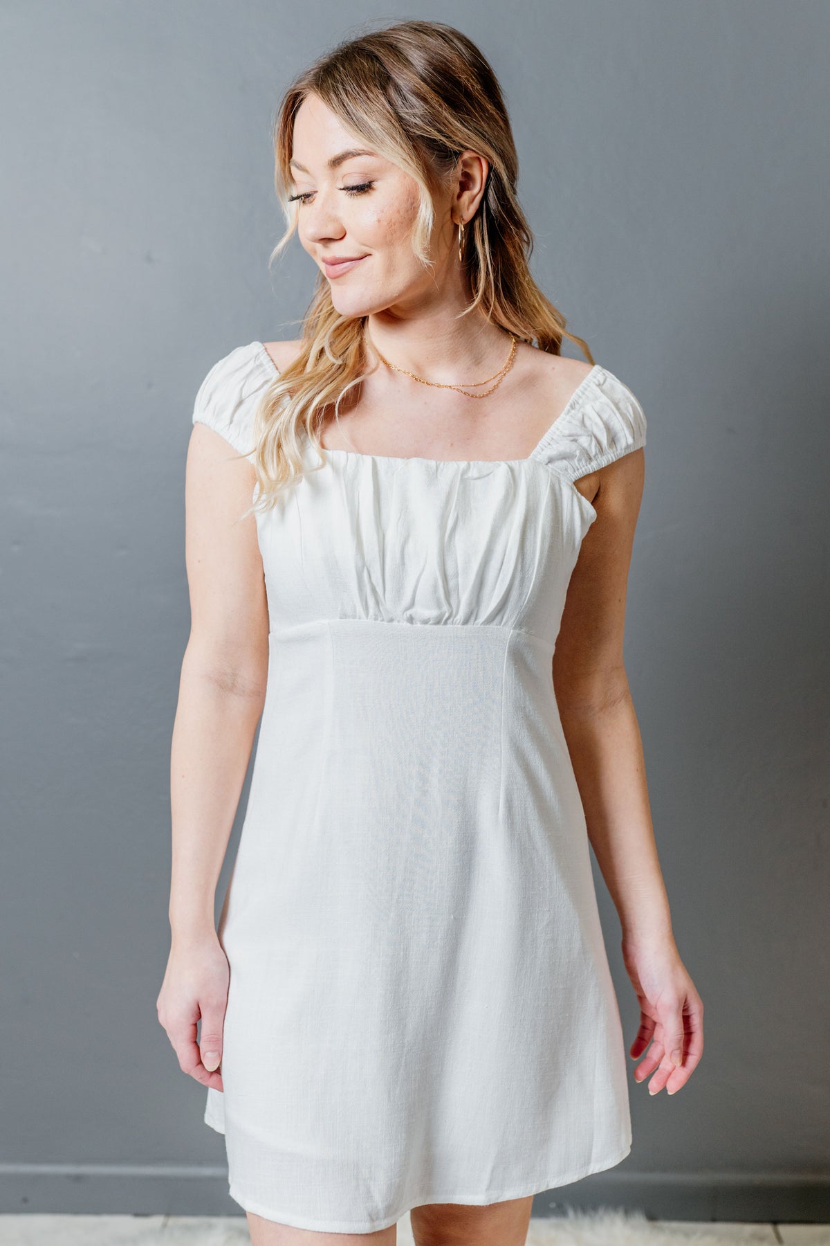 Cap Sleeve Linen East Hampton Mini Dress Cap Sleeve Linen East Hampton Mini Dress
