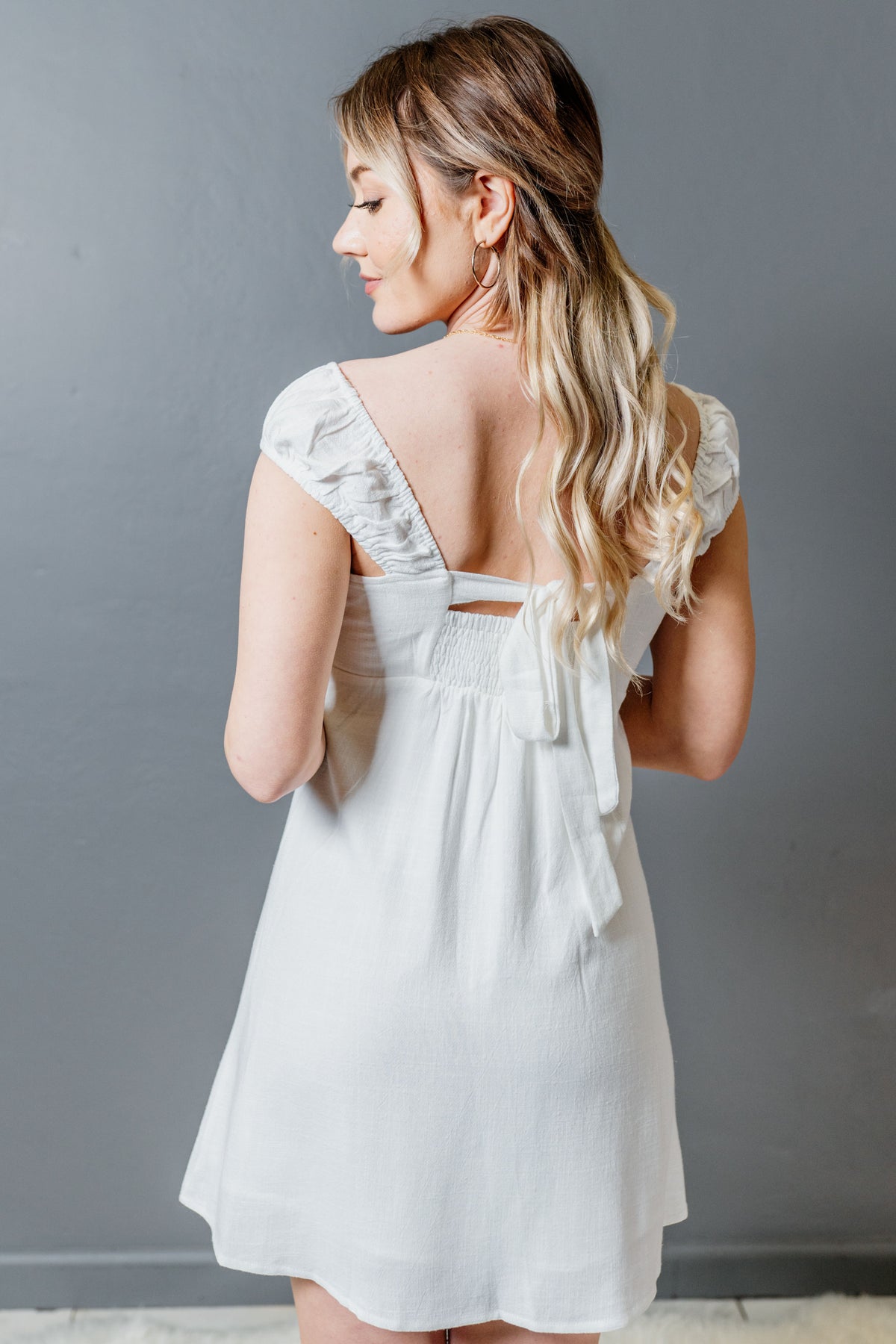 Cap Sleeve Linen East Hampton Mini Dress Cap Sleeve Linen East Hampton Mini Dress