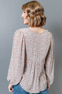 Speckled Peasant Blouse