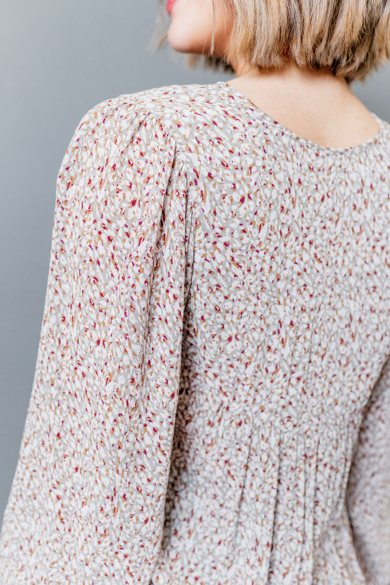 Speckled Peasant Blouse
