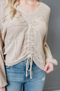 Knit Ruched Abril Sweater