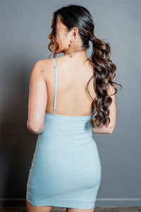 Open Back Bodycon Mini Dress