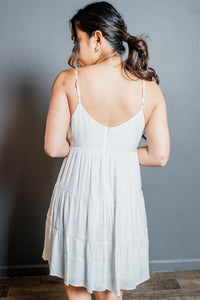 Strappy Mini Flare Tiered Dress