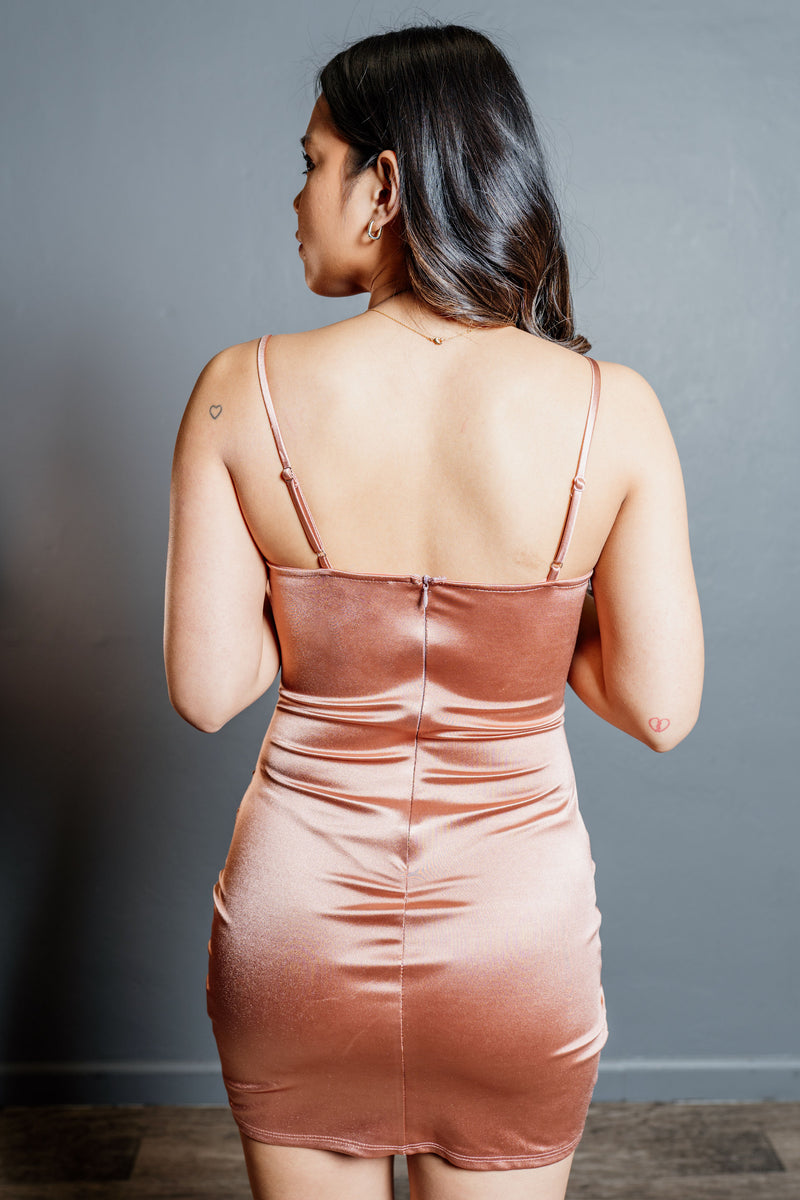 Strappy Bodycon Mini Dress With Pleats Strappy Bodycon Mini Dress With Pleats