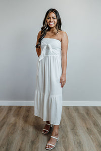 Summer Days White Midi Dress