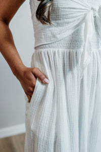 Summer Days White Midi Dress