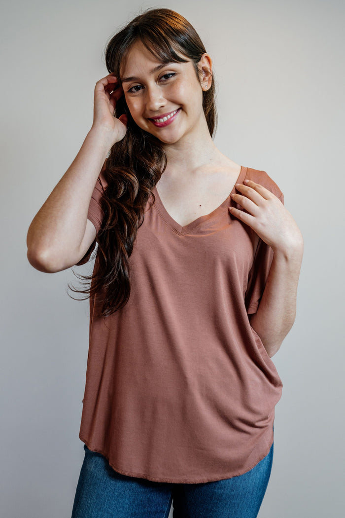 V-Neck Flowy T-Shirt