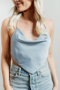 Cassie's Backless Halter Crop Top