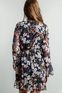 Mademoiselle's Floral Wrap Dress