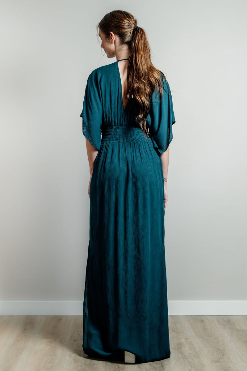 love stitch gauze kimono maxi dress Gauze Dress Love Stitch Kimono Maxi Dress Sunwashed Maxi Dress Almond/Rose S/M