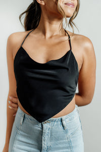 Cassie's Backless Halter Crop Top