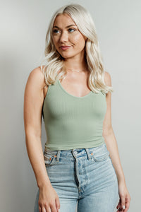 Reversible Scoop Crop Top