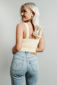 V-Neck Ribbed Crop Top