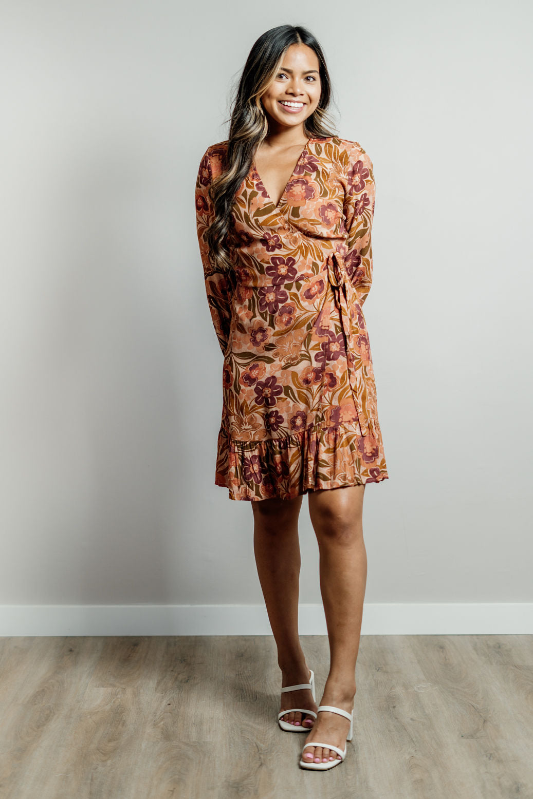 Clearance - Upon the Harvest Wrap Dress