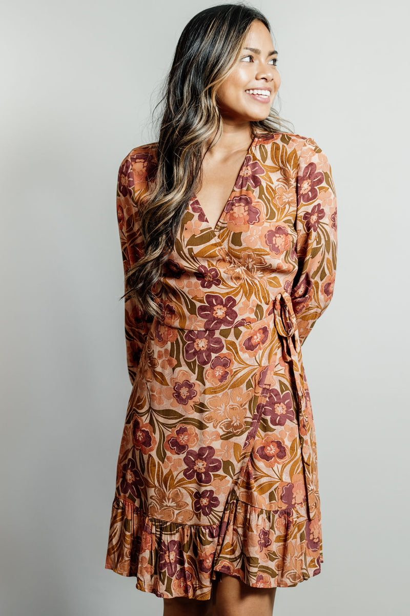 Upon the Harvest Wrap Dress