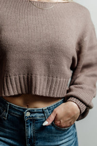 Get With It Crop Knit Sweater