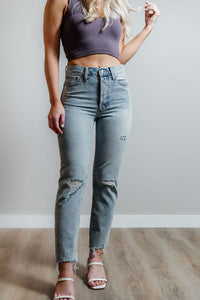 Carly High Rise Straight Jeans
